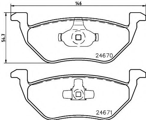HELLA PAGID 8DB 355 014-951 Тормозные колодки для FORD USA ESCAPE (Форд сша Эскейп) HELLA PAGID 8DB 355 014-951 Тормозные колодки для FORD USA ESCAPE (Форд сша Эскейп)