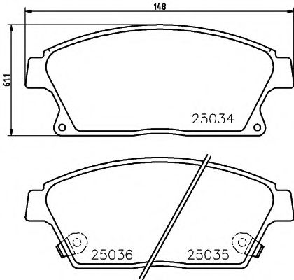 HELLA PAGID 8DB 355 015-241 Тормозные колодки для CADILLAC ATS (Кадилак Ац) HELLA PAGID 8DB 355 015-241 Тормозные колодки для CADILLAC ATS (Кадилак Ац)