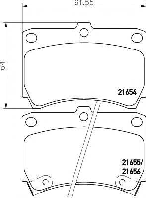 HELLA PAGID 8DB 355 016-431 Тормозные колодки для MAZDA FAMILIA V (Мазда Фамилиа v) HELLA PAGID 8DB 355 016-431 Тормозные колодки для MAZDA FAMILIA V (Мазда Фамилиа v)