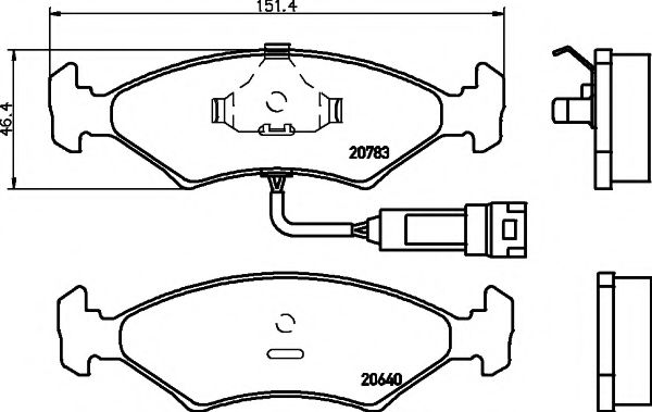 HELLA PAGID 8DB 355 017-371 Тормозные колодки для FORD FIESTA (Форд Фиэста) HELLA PAGID 8DB 355 017-371 Тормозные колодки для FORD FIESTA (Форд Фиэста)