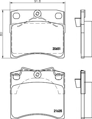 HELLA PAGID 8DB 355 018-381 Тормозные колодки для VOLKSWAGEN (Фольксваген) HELLA PAGID 8DB 355 018-381 Тормозные колодки для VOLKSWAGEN (Фольксваген)