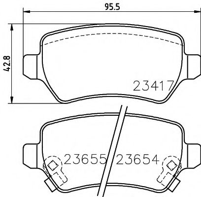 HELLA PAGID 8DB 355 018-781 Тормозные колодки для OPEL VITA C (Опель Vита c) HELLA PAGID 8DB 355 018-781 Тормозные колодки для OPEL VITA C (Опель Vита c)
