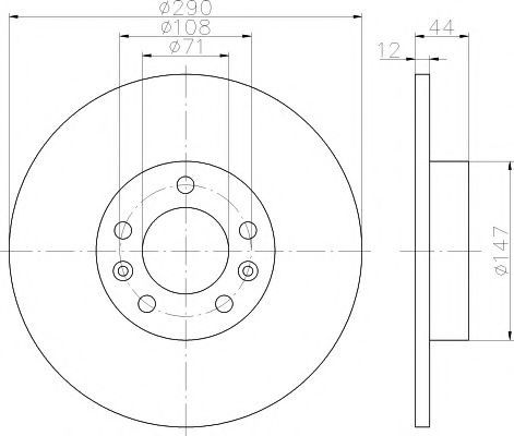 HELLA PAGID 8DD 355 117-991 Тормозной диск для PEUGEOT (Пежо) HELLA PAGID 8DD 355 117-991 Тормозной диск для PEUGEOT (Пежо)