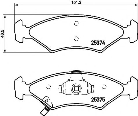 HELLA PAGID 8DB 355 019-891 Тормозные колодки для KIA SPORTAGE (Киа Спортейдж) HELLA PAGID 8DB 355 019-891 Тормозные колодки для KIA SPORTAGE (Киа Спортейдж)