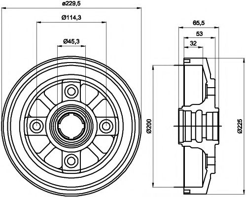 HELLA PAGID 8DT 355 302-281 Тормозной барабан для MAZDA 323 III (Мазда 323 3) HELLA PAGID 8DT 355 302-281 Тормозной барабан для MAZDA 323 III (Мазда 323 3)