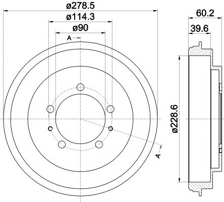 HELLA PAGID 8DT 355 302-431 Тормозной барабан для MITSUBISHI DION (Митсубиши/митсубиси Дион) HELLA PAGID 8DT 355 302-431 Тормозной барабан для MITSUBISHI DION (Митсубиши/митсубиси Дион)