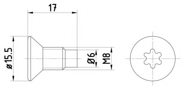 HELLA PAGID 8DZ 355 209-041 Болт, диск тормозного механизма для RENAULT SCNIC III (Рено Сценик 3) HELLA PAGID 8DZ 355 209-041 Болт, диск тормозного механизма для RENAULT SCNIC III (Рено Сценик 3)