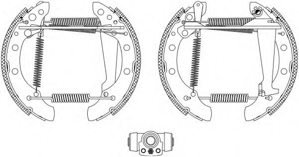 HELLA PAGID 8DB 355 003-731 Тормозные колодоки для AUDI 100 (Ауди 100) HELLA PAGID 8DB 355 003-731 Тормозные колодоки для AUDI 100 (Ауди 100)