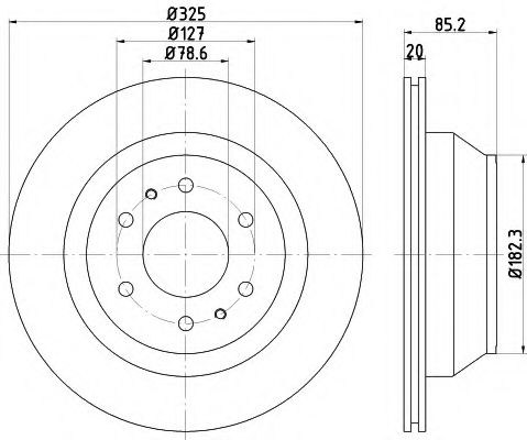 HELLA PAGID 8DD 355 122-311 Тормозной диск для ISUZU ASCENDER (Исузу Асcэндэр) HELLA PAGID 8DD 355 122-311 Тормозной диск для ISUZU ASCENDER (Исузу Асcэндэр)