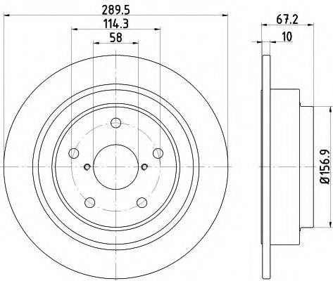 HELLA PAGID 8DD 355 122-491 Тормозной диск для SUBARU SVX (Субару Сvx) HELLA PAGID 8DD 355 122-491 Тормозной диск для SUBARU SVX (Субару Сvx)