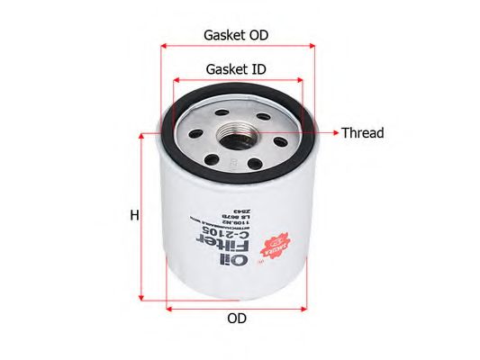 SAKURA AUTOMOTIVE C-2105 Масляный фильтр для CITROËN XSARA (CитроËн Ксара) SAKURA AUTOMOTIVE C-2105 Масляный фильтр для CITROËN XSARA (CитроËн Ксара)