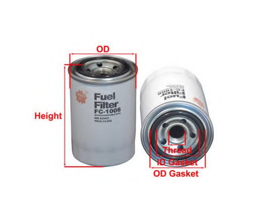 SAKURA AUTOMOTIVE FC-1006 Топливный фильтр для MITSUBISHI GALANT V (Митсубиши/митсубиси Галант 5) SAKURA AUTOMOTIVE FC-1006 Топливный фильтр для MITSUBISHI GALANT V (Митсубиши/митсубиси Галант 5)