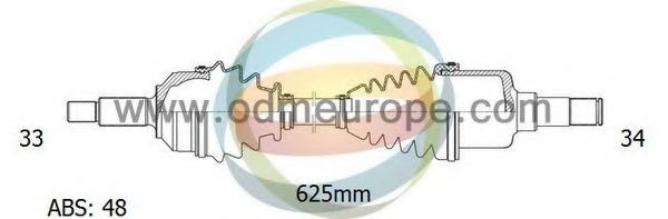 ODM-MULTIPARTS 18-002311 Приводной вал для CHEVROLET (Шевроле) ODM-MULTIPARTS 18-002311 Приводной вал для CHEVROLET (Шевроле)