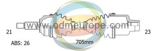 ODM-MULTIPARTS 18-292141 Приводной вал для RENAULT LUTECIA I (Рено Лутэcиа и) ODM-MULTIPARTS 18-292141 Приводной вал для RENAULT LUTECIA I (Рено Лутэcиа и)