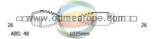 ODM-MULTIPARTS 18-152041 Приводной вал для VOLVO (Вольво) ODM-MULTIPARTS 18-152041 Приводной вал для VOLVO (Вольво)