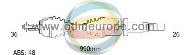 ODM-MULTIPARTS 18-152101 Приводной вал для VOLVO (Вольво) ODM-MULTIPARTS 18-152101 Приводной вал для VOLVO (Вольво)