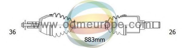 ODM-MULTIPARTS 18-212800 Приводной вал для VOLKSWAGEN VENTO III (Фольксваген Венто 3) ODM-MULTIPARTS 18-212800 Приводной вал для VOLKSWAGEN VENTO III (Фольксваген Венто 3)