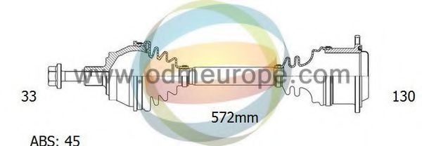 ODM-MULTIPARTS 18-211631 Приводной вал для AUDI 90 (Ауди 90) ODM-MULTIPARTS 18-211631 Приводной вал для AUDI 90 (Ауди 90)