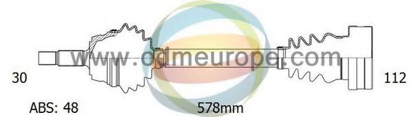 ODM-MULTIPARTS 18-093241 Приводной вал для TOYOTA ESTIMA (Тойота/тоета Эстима) ODM-MULTIPARTS 18-093241 Приводной вал для TOYOTA ESTIMA (Тойота/тоета Эстима)