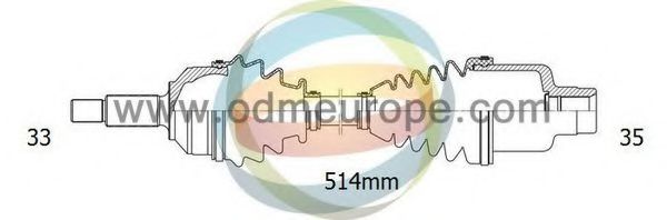 ODM-MULTIPARTS 18-001130 Приводной вал для CHEVROLET (Шевроле) ODM-MULTIPARTS 18-001130 Приводной вал для CHEVROLET (Шевроле)