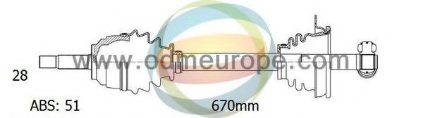 ODM-MULTIPARTS 18-291061 Приводной вал для NISSAN INTERSTAR (Ниссан Интэрстар) ODM-MULTIPARTS 18-291061 Приводной вал для NISSAN INTERSTAR (Ниссан Интэрстар)