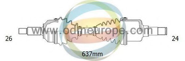 ODM-MULTIPARTS 18-121020 Приводной вал для KIA MENTOR (Киа Мэнтор) ODM-MULTIPARTS 18-121020 Приводной вал для KIA MENTOR (Киа Мэнтор)