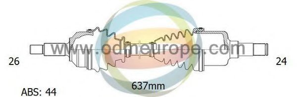 ODM-MULTIPARTS 18-121021 Приводной вал для KIA MENTOR (Киа Мэнтор) ODM-MULTIPARTS 18-121021 Приводной вал для KIA MENTOR (Киа Мэнтор)