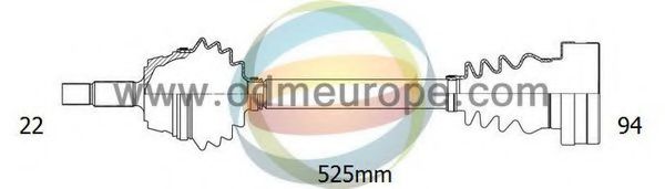 ODM-MULTIPARTS 18-211350 Приводной вал для VOLKSWAGEN LUPO (Фольксваген Лупо) ODM-MULTIPARTS 18-211350 Приводной вал для VOLKSWAGEN LUPO (Фольксваген Лупо)