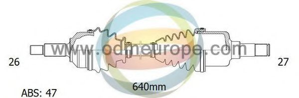 ODM-MULTIPARTS 18-221301 Приводной вал для CHRYSLER TOWN COUNTRY IV (Крайслер Таун кантри 4) ODM-MULTIPARTS 18-221301 Приводной вал для CHRYSLER TOWN COUNTRY IV (Крайслер Таун кантри 4)