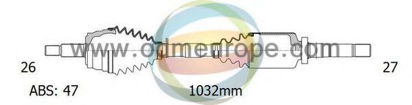 ODM-MULTIPARTS 18-222301 Приводной вал для CHRYSLER TOWN COUNTRY IV (Крайслер Таун кантри 4) ODM-MULTIPARTS 18-222301 Приводной вал для CHRYSLER TOWN COUNTRY IV (Крайслер Таун кантри 4)