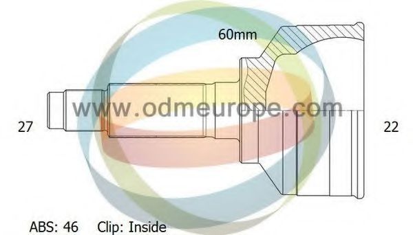 ODM-MULTIPARTS 12-080671 Шарнирный комплект, приводной вал для HYUNDAI I30 (Хендай И30)
