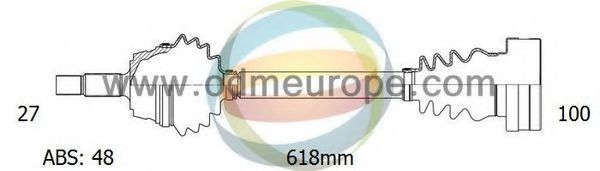 ODM-MULTIPARTS 18-341071 Приводной вал для BMW (Бмв) ODM-MULTIPARTS 18-341071 Приводной вал для BMW (Бмв)