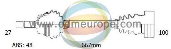 ODM-MULTIPARTS 18-342161 Приводной вал для BMW (Бмв) ODM-MULTIPARTS 18-342161 Приводной вал для BMW (Бмв)