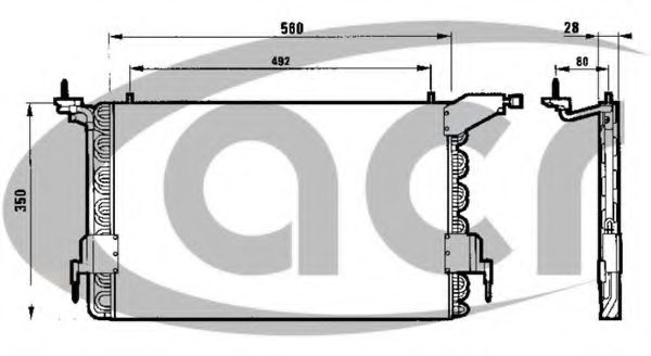 ACR 300005 Конденсатор, кондиционер для PEUGEOT (Пежо) ACR 300005 Конденсатор, кондиционер для PEUGEOT (Пежо)
