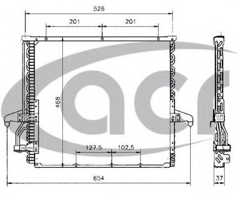 ACR 300103 Конденсатор, кондиционер для BMW 3 (Бмв 3) ACR 300103 Конденсатор, кондиционер для BMW 3 (Бмв 3)