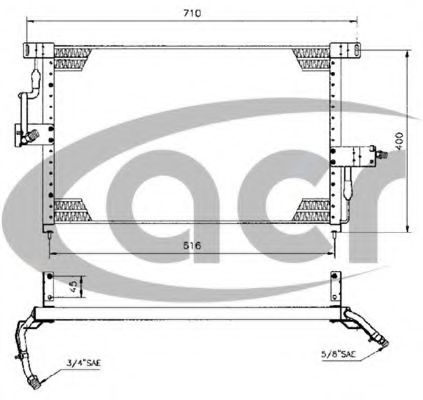 ACR 300107 Конденсатор, кондиционер для OPEL OMEGA A (Опель Омэга а) ACR 300107 Конденсатор, кондиционер для OPEL OMEGA A (Опель Омэга а)