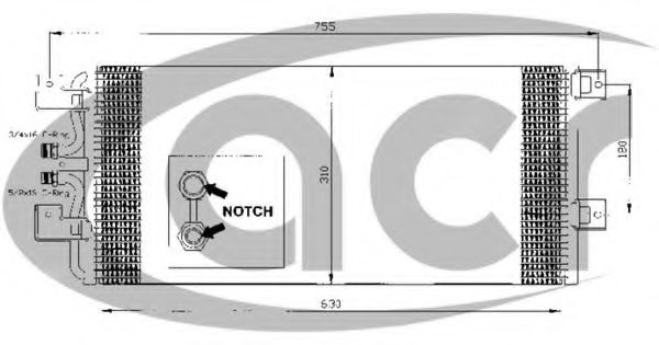 ACR 300200 Конденсатор, кондиционер для VOLKSWAGEN T4 CARAVELLE (Фольксваген Т4 cараvэллэ) ACR 300200 Конденсатор, кондиционер для VOLKSWAGEN T4 CARAVELLE (Фольксваген Т4 cараvэллэ)