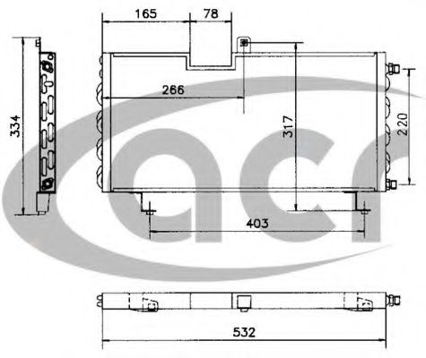 ACR 300404 Конденсатор, кондиционер для PEUGEOT (Пежо) ACR 300404 Конденсатор, кондиционер для PEUGEOT (Пежо)