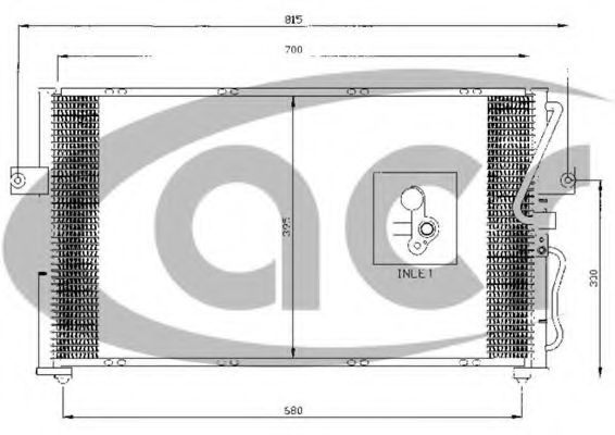 ACR 300424 Конденсатор, кондиционер для KIA CARNIVAL II (Киа Карнивал 2) ACR 300424 Конденсатор, кондиционер для KIA CARNIVAL II (Киа Карнивал 2)