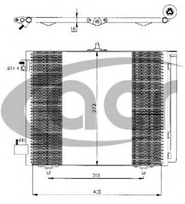 ACR 300433 Конденсатор, кондиционер для PEUGEOT 207 (Пежо 207) ACR 300433 Конденсатор, кондиционер для PEUGEOT 207 (Пежо 207)