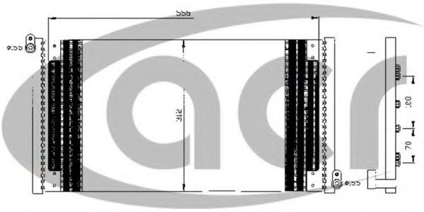 ACR 300540 Конденсатор, кондиционер для FIAT (Фиат)