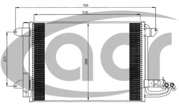 ACR 300561 Конденсатор, кондиционер для AUDI TT (Ауди Тт) ACR 300561 Конденсатор, кондиционер для AUDI TT (Ауди Тт)