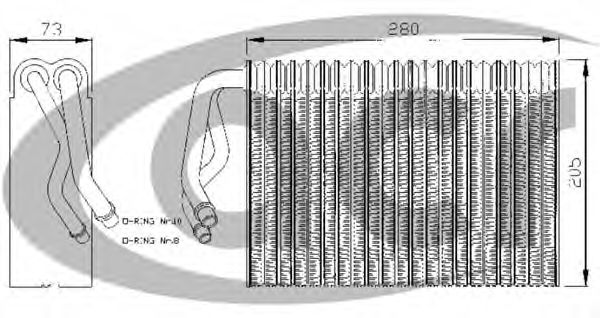 ACR 310006 Испаритель, кондиционер для OPEL ASTRA F (Опель Астра ф) ACR 310006 Испаритель, кондиционер для OPEL ASTRA F (Опель Астра ф)