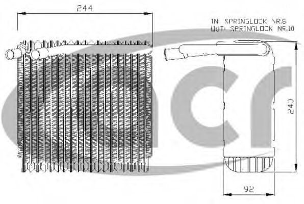 ACR 310009 Испаритель, кондиционер для VOLVO C70 I (Вольво C70 и) ACR 310009 Испаритель, кондиционер для VOLVO C70 I (Вольво C70 и)