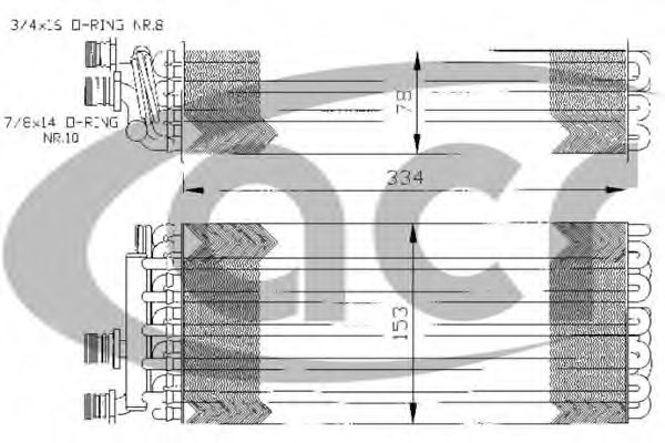 ACR 310108 Испаритель, кондиционер для OPEL OMEGA A (Опель Омэга а) ACR 310108 Испаритель, кондиционер для OPEL OMEGA A (Опель Омэга а)