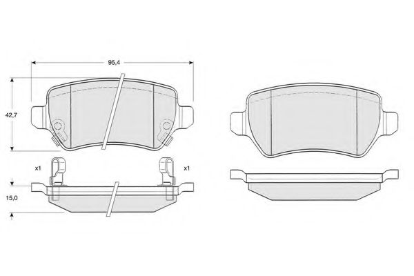 PROCODIS FRANCE PF1297 Тормозные колодки задний мост для OPEL (Опель) PROCODIS FRANCE PF1297 Тормозные колодки задний мост для OPEL (Опель)