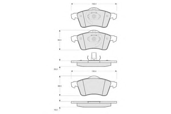 PROCODIS FRANCE PF1391 Тормозные колодки передний мост для VOLKSWAGEN (Фольксваген) PROCODIS FRANCE PF1391 Тормозные колодки передний мост для VOLKSWAGEN (Фольксваген)