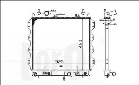 LORO 008-017-0003 Радиатор, охлаждение двигателя для CHRYSLER PT CRUISER (Крайслер Пт cруисэр) LORO 008-017-0003 Радиатор, охлаждение двигателя для CHRYSLER PT CRUISER (Крайслер Пт cруисэр)