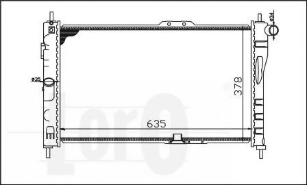 LORO 011-017-0006 Радиатор, охлаждение двигателя 