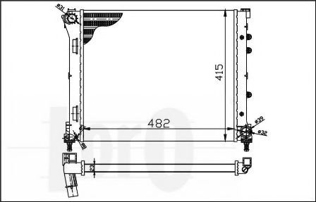 LORO 016-017-0055 Радиатор, охлаждение двигателя для FIAT 500 C (Фиат 500 c) LORO 016-017-0055 Радиатор, охлаждение двигателя для FIAT 500 C (Фиат 500 c)